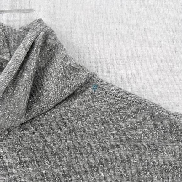 ENZA COSTA Lurex Jersey Sleeveless Turtleneck Top Womens Medium Light Gray NEW - Picture 11 of 13